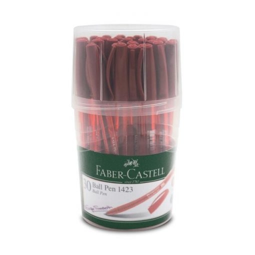 ปากกาลูกลื่น 0.5มม. แดง (30ด้าม) Faber-Castell 1423