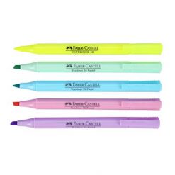 ปากกาเน้นข้อความ คละสี แพ็ค5ด้าม Faber-Castell Slim Pastel