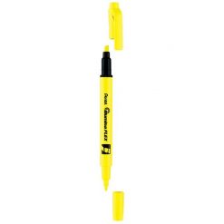 ปากกาเน้นข้อความ 2 หัว เหลือง เพนเทล SLW11-G