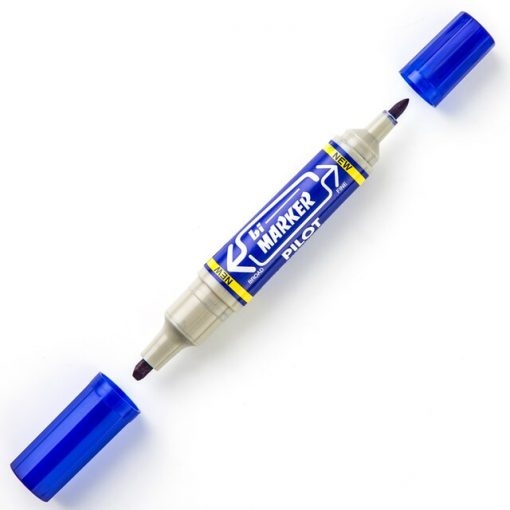 ปากกามาร์คเกอร์ 2 หัว น้ำเงิน ไพล็อต Bi-Marker