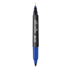 ปากกามาร์คเกอร์ 2 หัว สีน้ำเงิน ONE PY108201