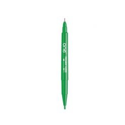 ปากกามาร์คเกอร์ 2 หัว สีเขียว ONE G-902