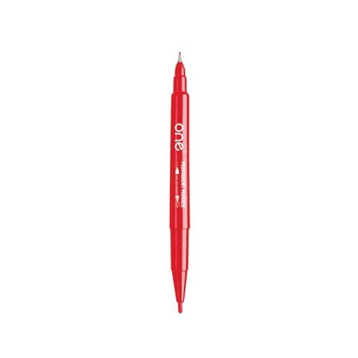 ปากกามาร์คเกอร์ 2 หัว แดง ONE G-902