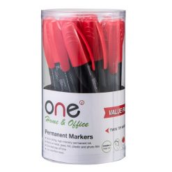 ปากกามาร์คเกอร์ 2 หัว แดง (แพ็ค12ด้าม) ONE WT8034
