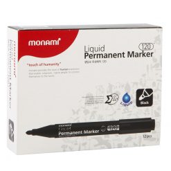ปากกามาร์คเกอร์ 2.0 มม. ดำ (แพ็ค12ด้าม) 15181A โมนามิ Liquid 120