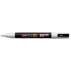ปากกามาร์คเกอร์ POSCA 0.9-1.3 มม. ขาว ยูนิ PC-3M