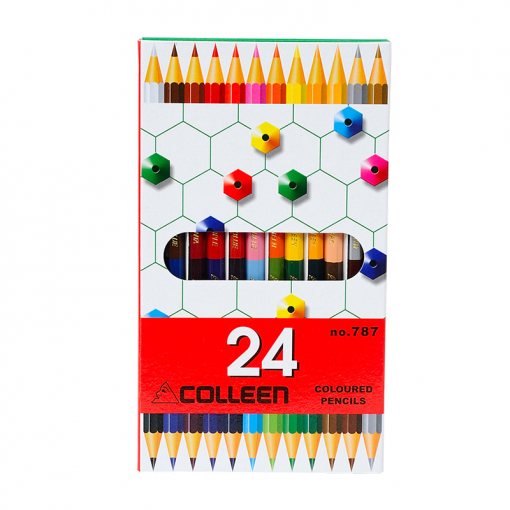 COLLEEN สีไม้คอลลีน 2 หัว 12 ด้าม 24 สี ( ด้ามเหลี่ยม )