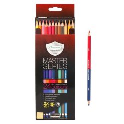 ดินสอสีไม้เกรดพรีเมี่ยมยาว2หัว24สี มาสเตอร์อาร์ต Series