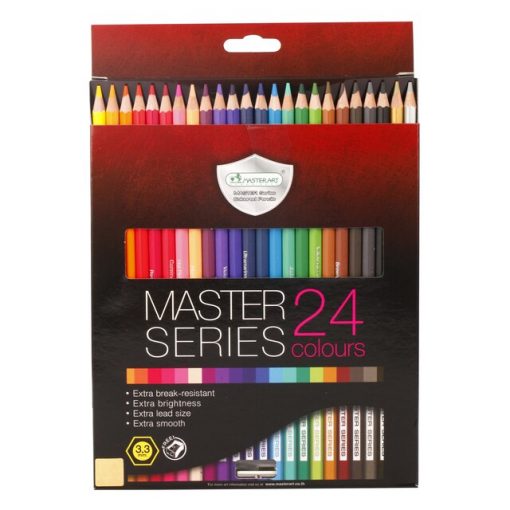 ดินสอสีไม้เกรดพรีเมี่ยมยาว 24 สี มาสเตอร์อาร์ต Series