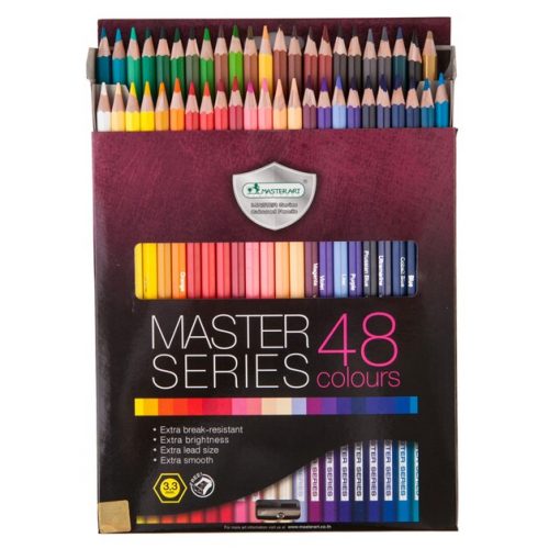 ดินสอสีไม้เกรดพรีเมี่ยมยาว 48 สี มาสเตอร์อาร์ต Series