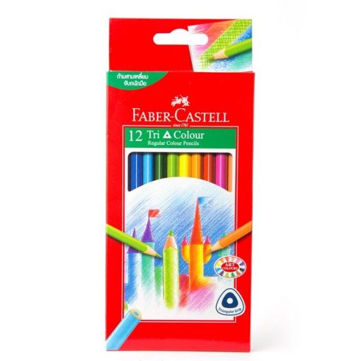 ดินสอสีไม้ 12 สี ด้ามสามเหลี่ยม Faber-Castell 115853