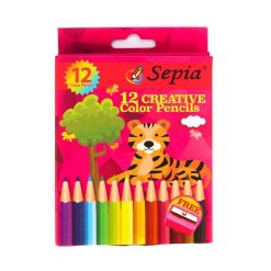 ดินสอสีไม้สั้น 12 สี คิงส์ No.1